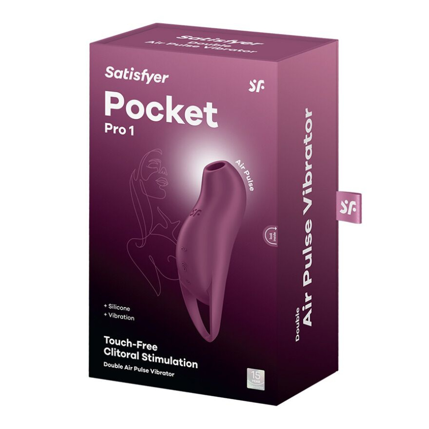 Вакуумний кліторальний стимулятор з вібрацією Satisfyer Pocket Pro 1 Purple фото 5