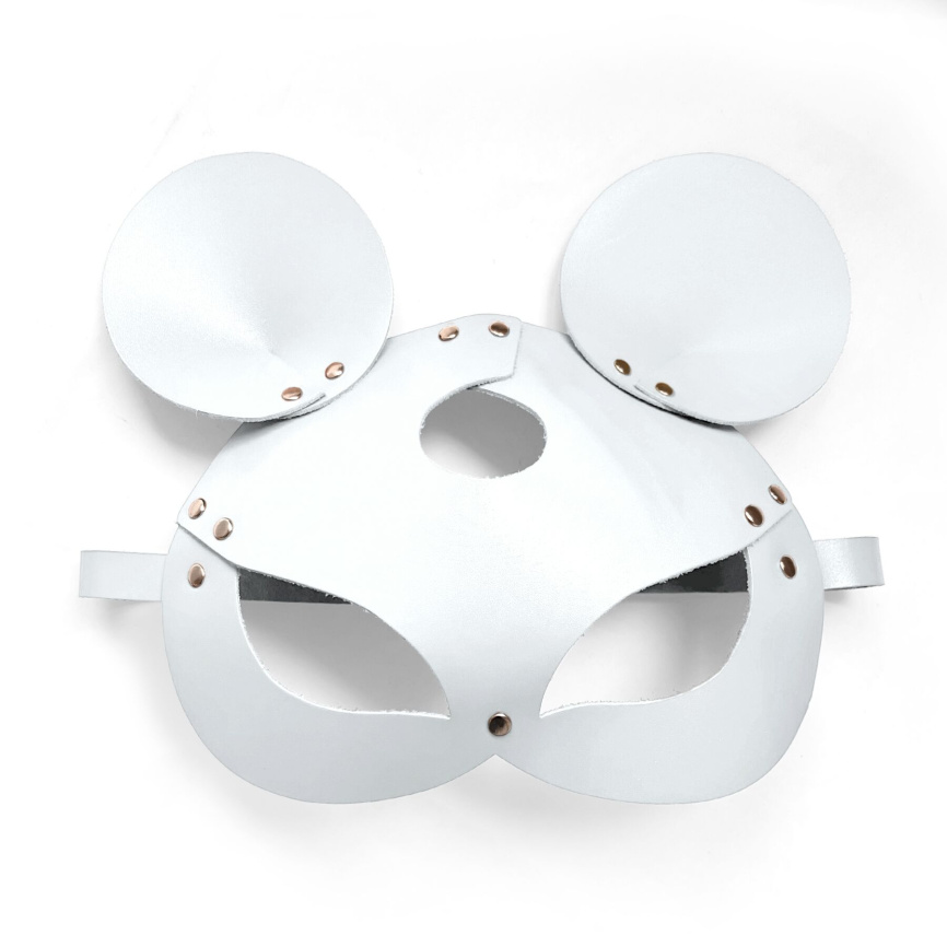 Шкіряна маска мишки Art of Sex - Mouse Mask, колір Білий фото 3