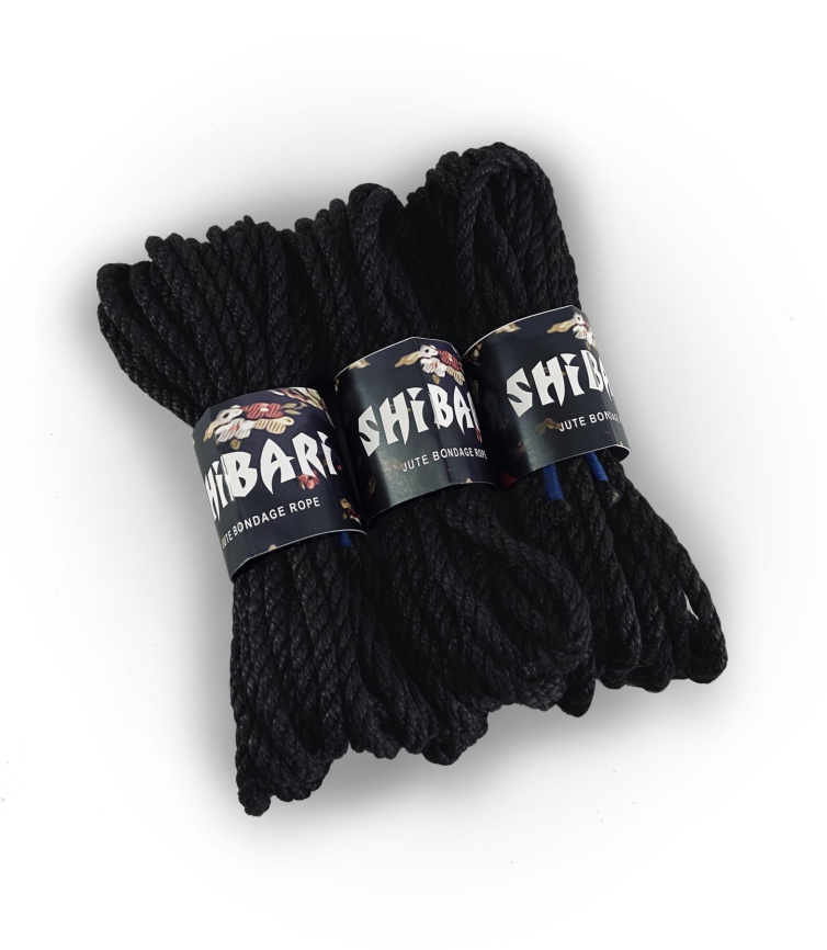 Джутова мотузка для Шибарі Feral Feelings Shibari Rope, 8 м чорна фото 2