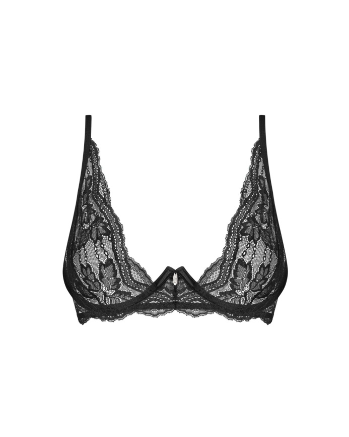 Бюстгальтер Obsessive Nutris bra, XL/2XL, мереживо, м’які чашки, кісточки під грудьми фото 3