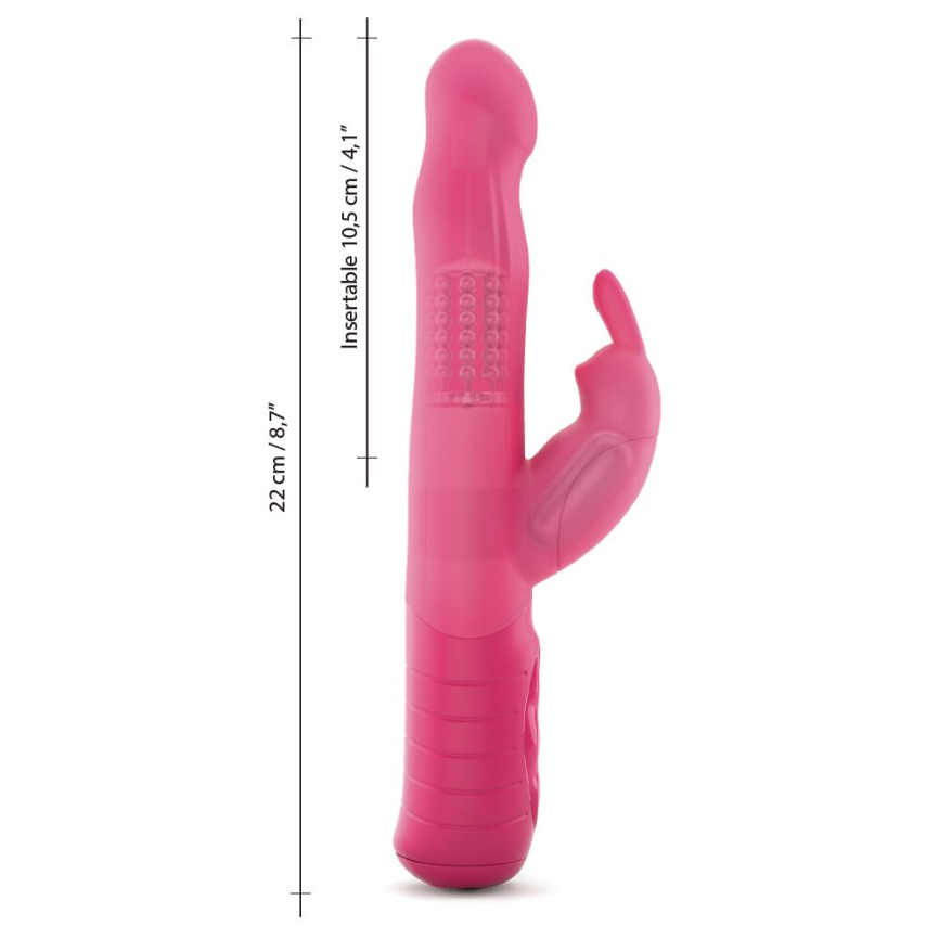 Вібратор-кролик Dorcel Baby Rabbit Magenta 2.0 з перлинним масажем і головкою, що обертається фото 2