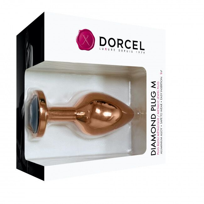 Металева анальна пробка із прикрасою у вигляді кристалу Dorcel - Diamond Plug M фото 5