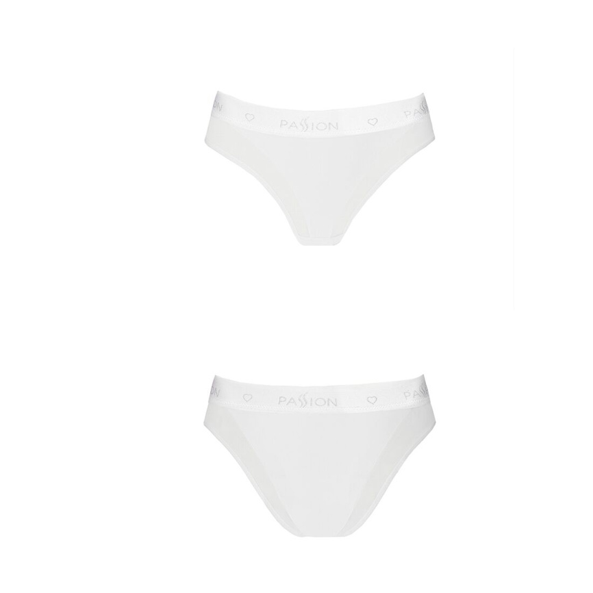 Трусики з прозорою вставкою Passion PS002 PANTIES M, white фото 4