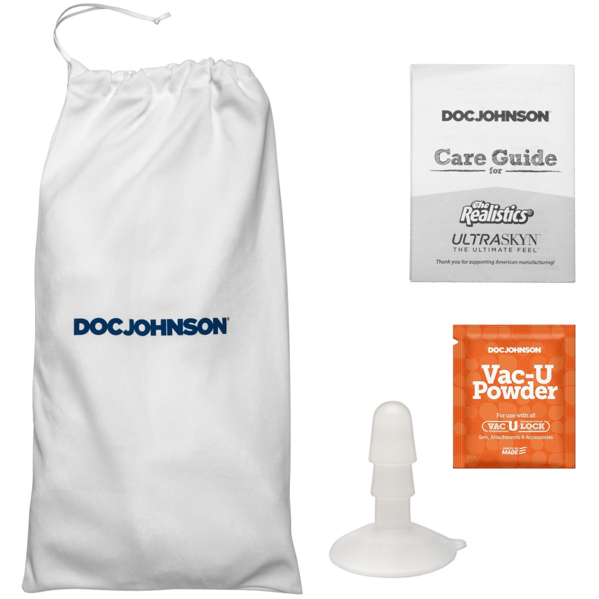 Фалоімітатор Doc Johnson The Realistic Cock ULTRASKYN 7 Inch with Balls Vanilla (м'яте паковання!!!) фото 8