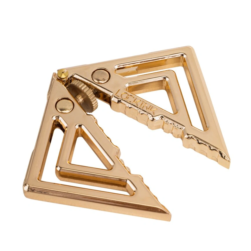 Зажимы для сосков с тяжелой подвеской LOCKINK Adjustable Nipple Clamps with Heavy Pendant, под золото фото 3