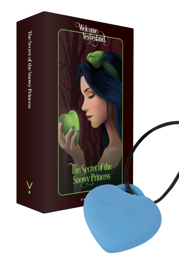 Мини-вибратор «Сердечко» FairyGasm PleasureStone blue, 9 режимов, на шнурке фото 1