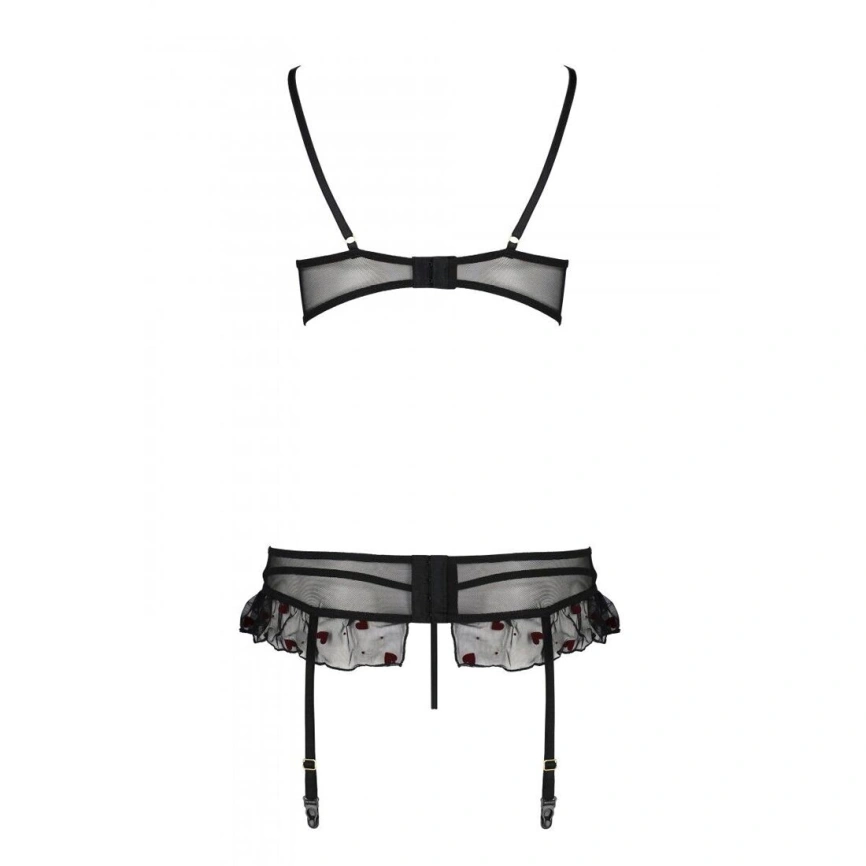 Сексуальный комплект с поясом для чулок Passion LOVELIA SET L/XL, black фото 13