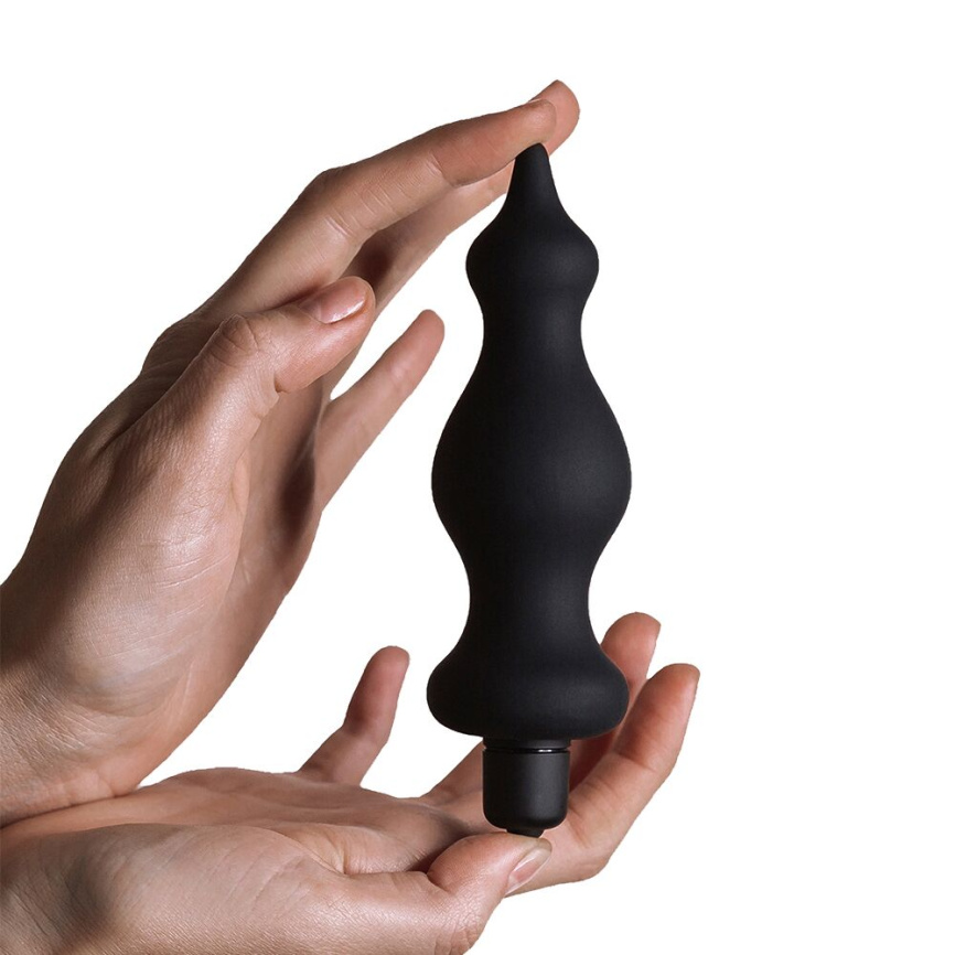Анальна пробка з вібрацією Adrien Lastic Bullet Amuse Black, макс. діаметр 3,9 см фото 4