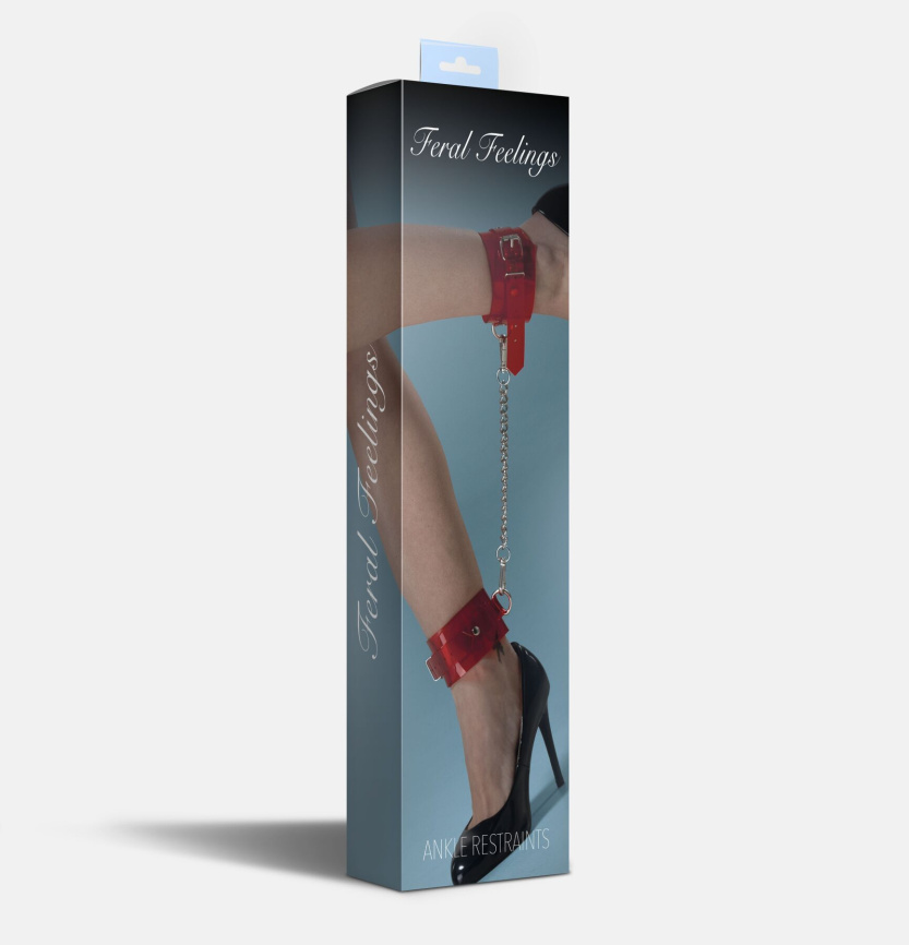 Поножи Feral Feelings - Ankle Restraints Red Trasparent фото 2