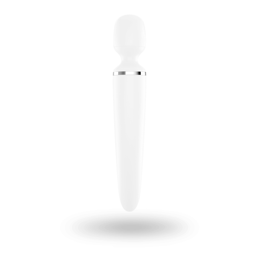 Вібромасажер Satisfyer Wand-er Woman (White/Chrome), водонепроникний, потужний, розмір XXL фото 4