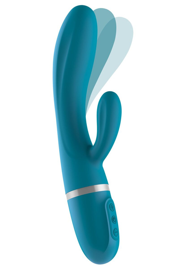 Вібратор-кролик Liebe Bend It Plus Ocean Blue, гнучкий, 2 мотори, 10 режимів фото 2