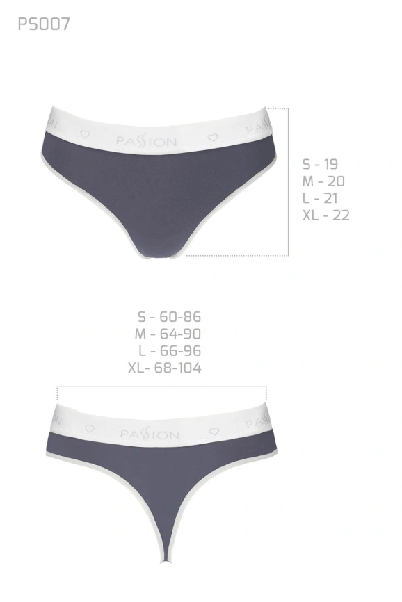 Спортивные трусики-стринги Passion PS007 PANTIES XL, dark grey фото 3