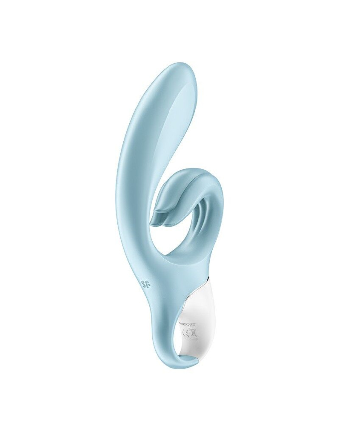 Вібратор-кролик Satisfyer Love Me Blue, гнучкий, відросток з потрійним кінчиком фото 6