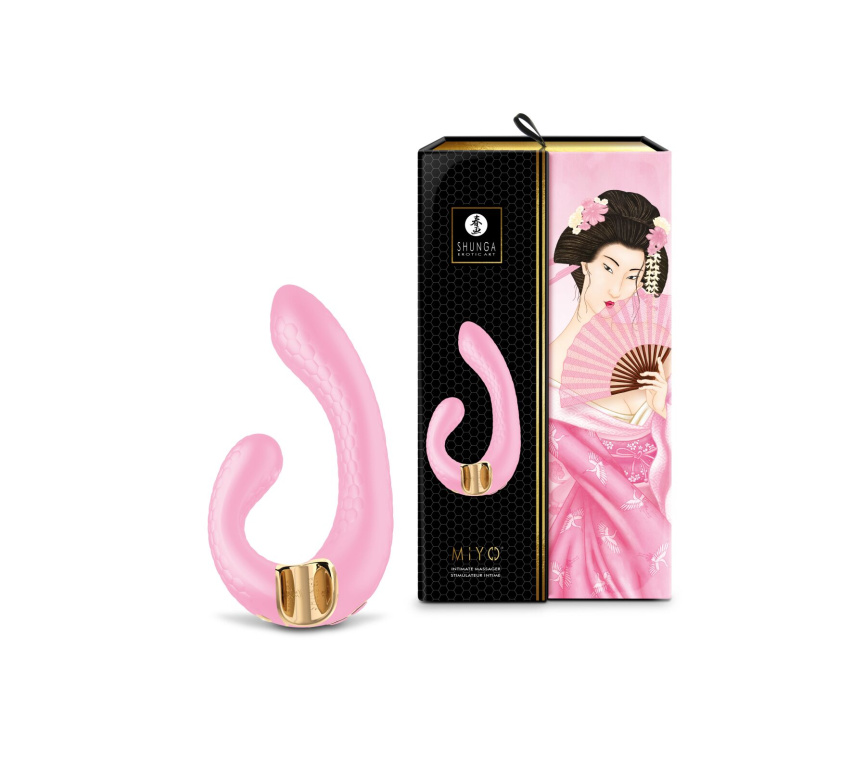 Вібратор-кролик Shunga Miyo Light Pink фото 7