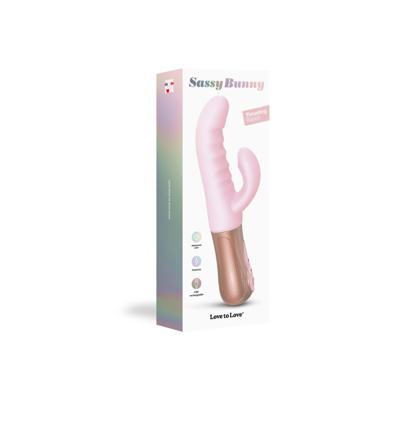 Подвійний пульсатор-кролик Love To Love SASSY BUNNY - BABY PINK фото 8