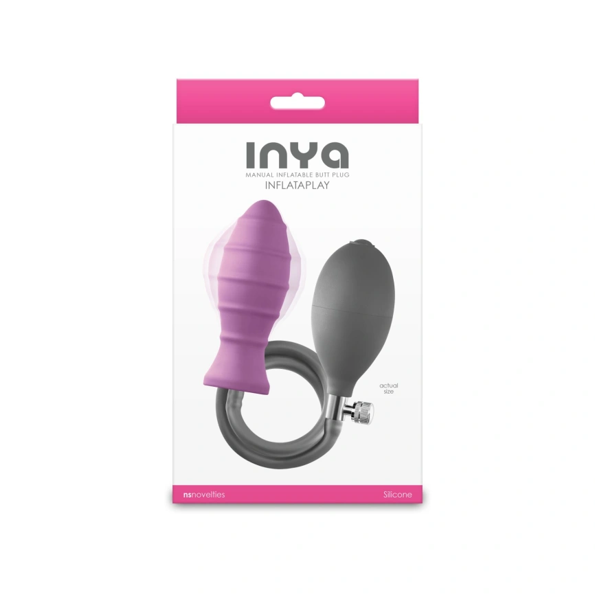 Надувная анальная пробка NS Novelties INYA - InflataPlay - Pink фото 3