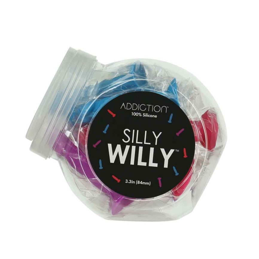 Набір фалоімітаторів ADDICTION Silly Willy 3.3” Silicone Dildo, 3 кольори, 12 шт фото 14