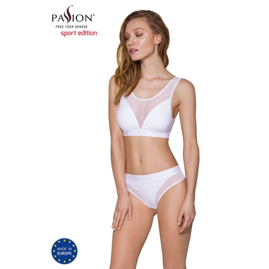 Топ с прозрачной вставкой Passion PS002 TOP L, white фото 7