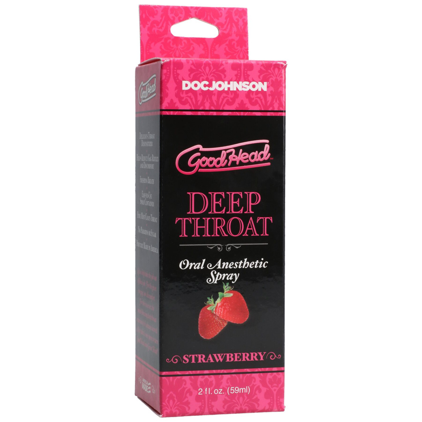 Спрей для мінету Doc Johnson GoodHead DeepThroat Spray - Sweet Strawberry 59 мл для глибокого мінету фото 5
