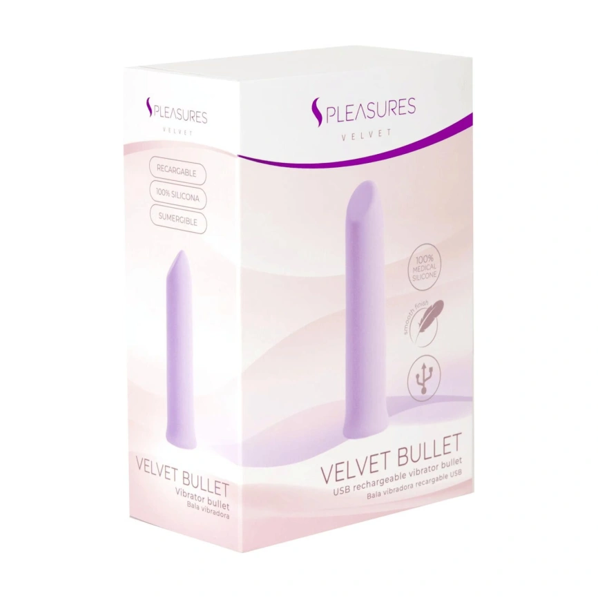 Вибропуля S Pleasures Velvet Bullet Candy Purple фото 3