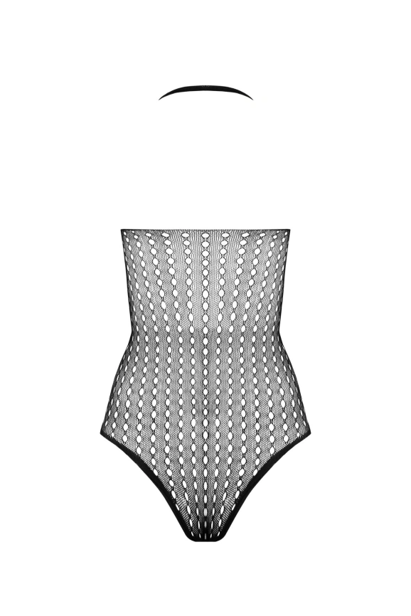 Бодистокинг с декольте Passion BS088 black, имитация корсетной шнуровки фото 6