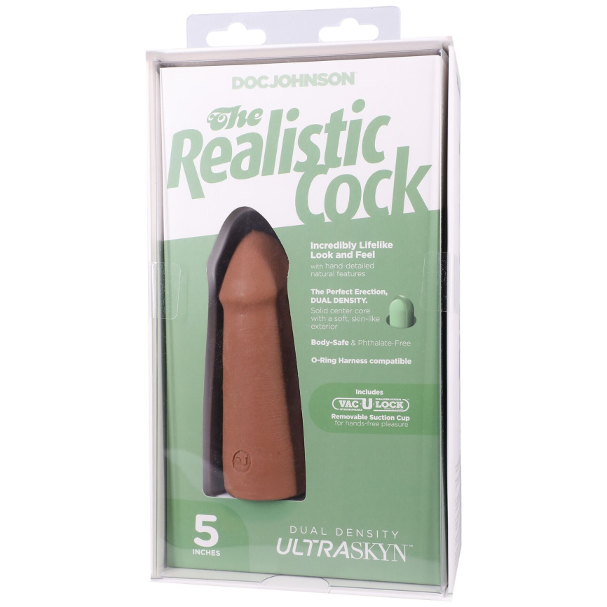 Фалоімітатор Doc Johnson The Realistic Cock ULTRASKYN - 5 Inch Caramel фото 10