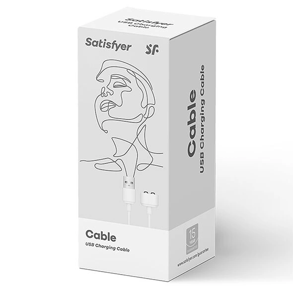 Зарядка (запасной кабель) для игрушек Satisfyer USB charging cable White фото 3