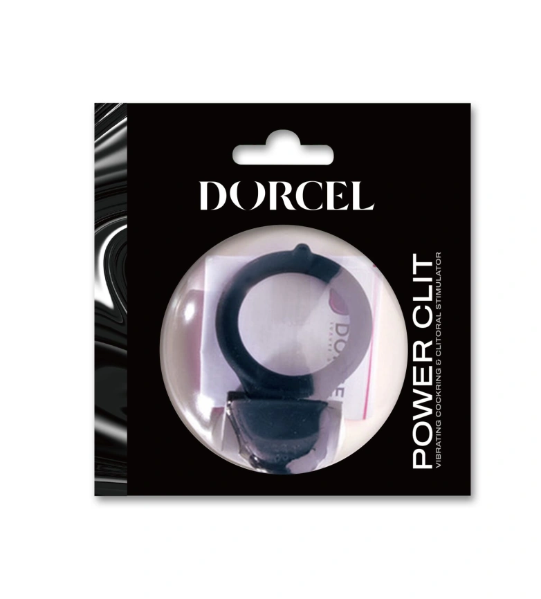 Эрекционное кольцо Dorcel Power Clit Black V2 с вибрацией, с язычком со щеточкой фото 5