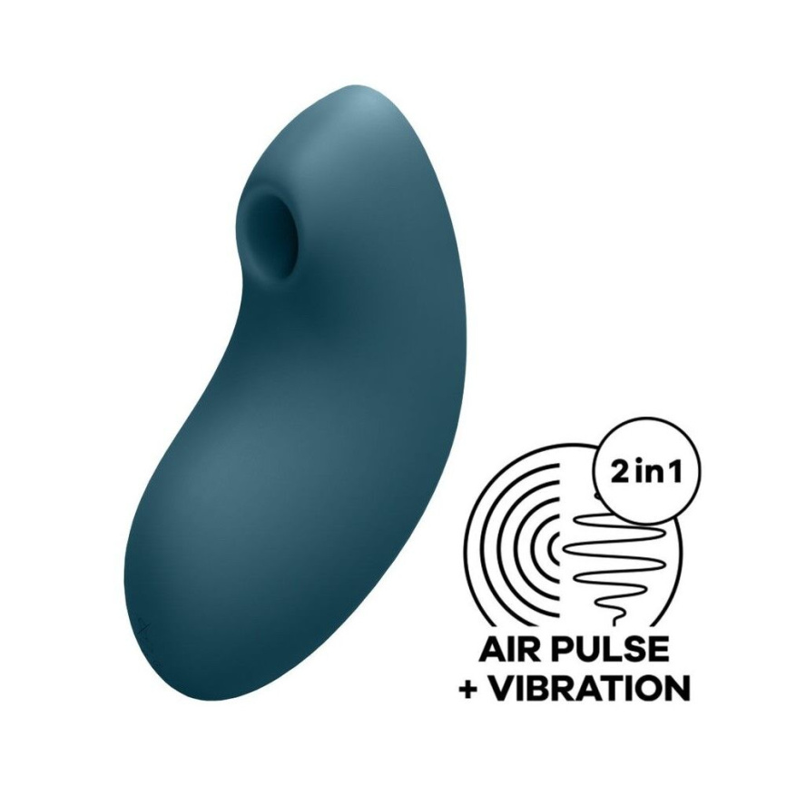 Вакуумний вібратор Satisfyer Vulva Lover 2 Blue фото 1