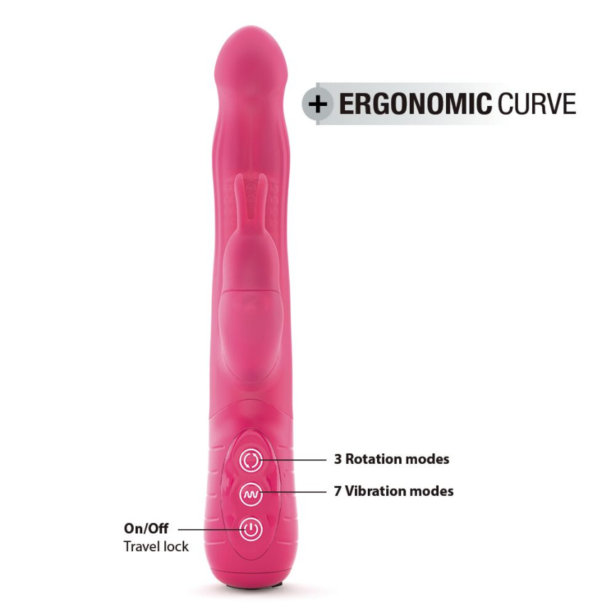 Вібратор-кролик Dorcel Baby Rabbit Magenta 2.0 з перлинним масажем і головкою, що обертається фото 4