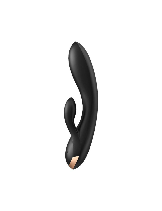 Смарт вібратор-кролик із подвійним відростком Satisfyer Double Flex Black фото 2
