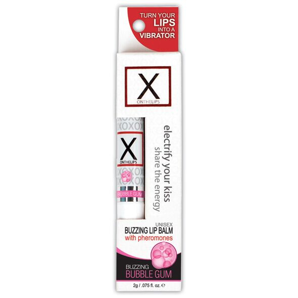 Стимулювальний бальзам для губ унісекс Sensuva – X on the Lips Bubble Gum з феромонами, жуйка фото 2