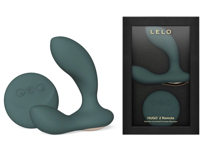 Массажер простаты LELO Hugo 2 Remote Green, 2 мотора, очень мощный, пульт ДУ фото 2