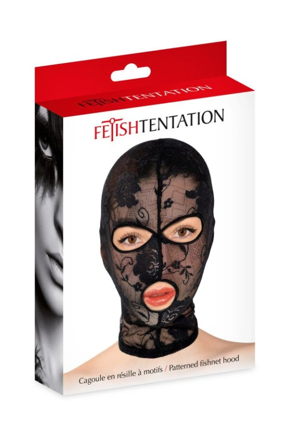 Капюшон для БДСМ Fetish Tentation Patterned fishnet hood фото 2