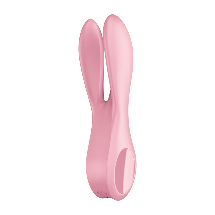 Кліторальний вібратор Satisfyer Threesome 1 Pink з трьома гнучкими пальчиками фото 5