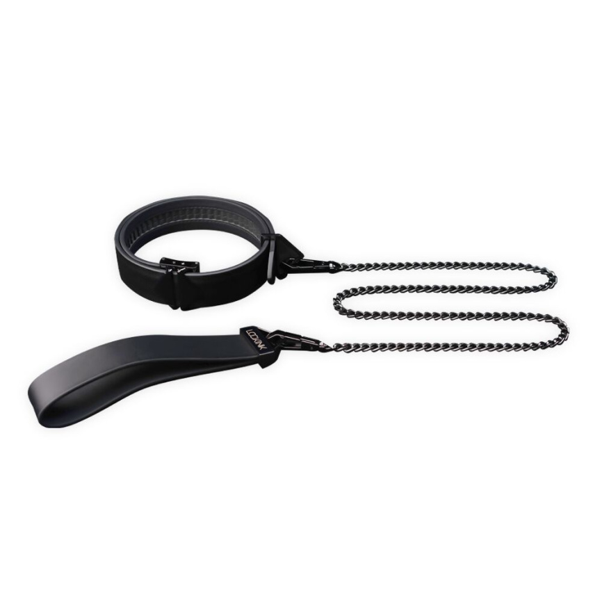 БДСМ-набір LOCKINK Bondage & Restraint Set, чорний, натуральна шкіра, фіксатори, маска, кляп фото 5