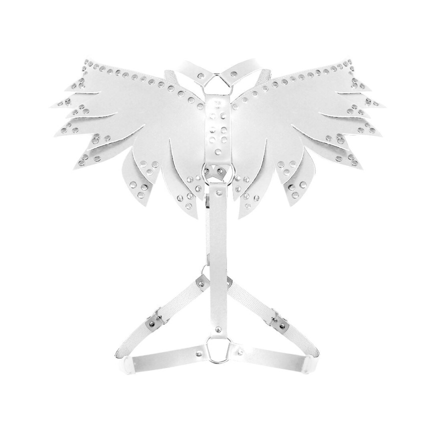 Жіноча портупея Art of Sex - Wings біла XS-M, екошкіра фото 3
