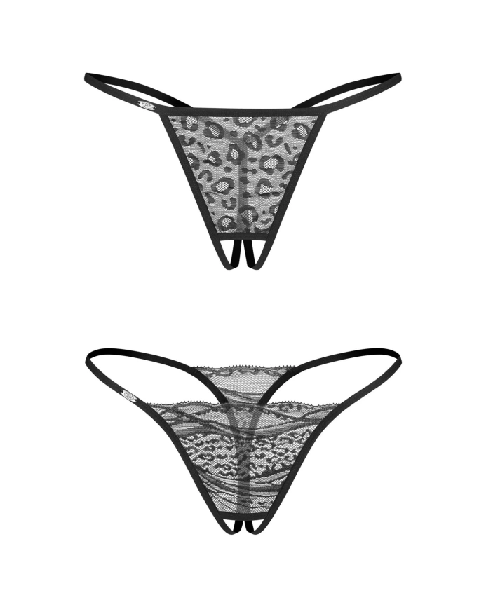 Набор трусиков с доступом Obsessive Bianca 2-pack crotchless thong 2XL/3XL фото 5