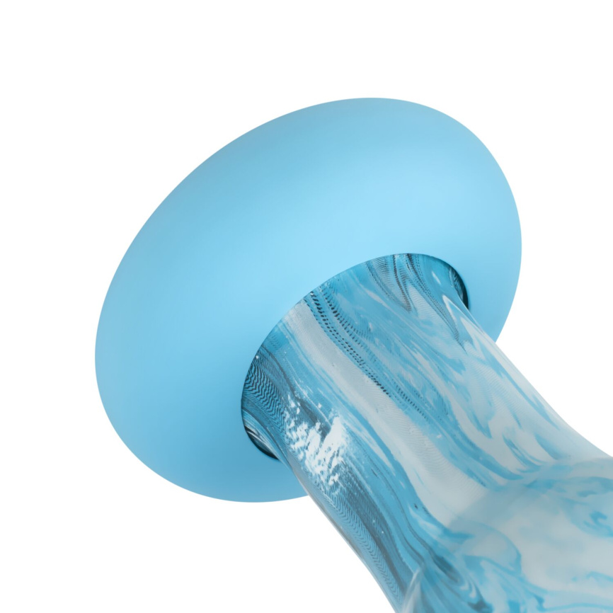 Скляний дилдо Gildo Ocean Ripple, об’ємна головка, ідеально для точки G фото 6
