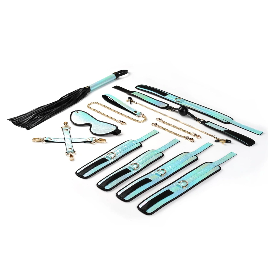 БДСМ-набор Liebe Seele Vivid Sky 8 Pieces Set, 8 аксессуаров, экокожа на бархатной основе фото 2