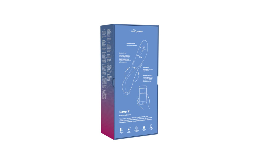 Смарт-вібратор We-Vibe Rave 2 Twisted Pleasure Blue, для точки G та входу в піхву, 2 мотори фото 9