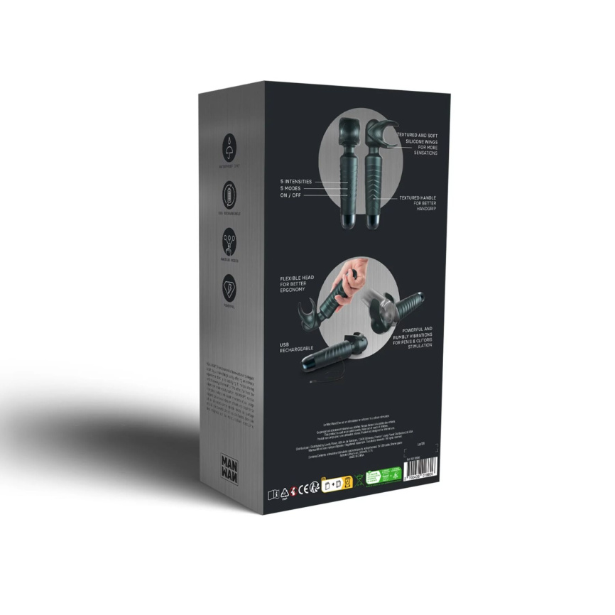 Мастурбатор-вібромасажер Manwan MAN.WAND EVO Pine Grey, чудово для пар, вібромінет фото 6