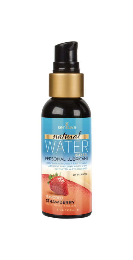 Змазка на водній основі Sensuva Natural Water-Based Strawberry (57 мл) без гліцерину та парабенів фото 2