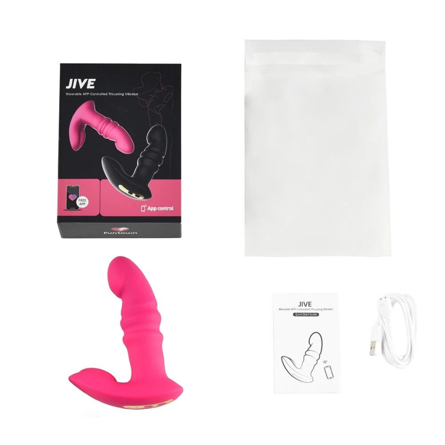 Смарт вібратор-пульсатор Fun Town Jive Pink, імітація фрикцій фото 5