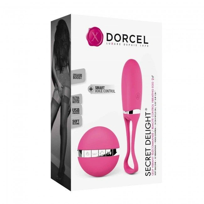 Виброяйцо Dorcel Secret Delight Magenta с пультом ДУ, с турборежимом и голосовым управлением фото 7