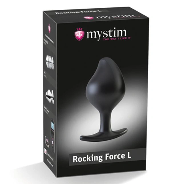 Силиконовая анальная пробка Mystim Rocking Force L для электростимулятора, диаметр 4,7 см фото 6