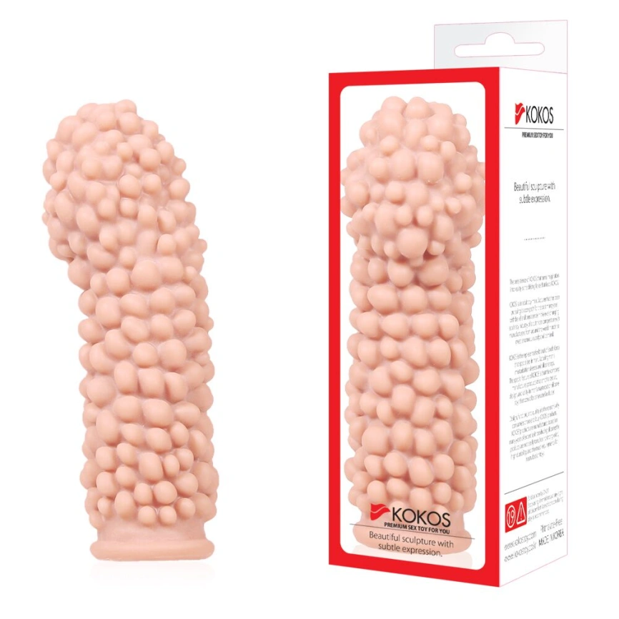 Насадка на член Kokos Extreme Sleeve ES.08 размер M, утолщающая, стимулирующий рельеф фото 4