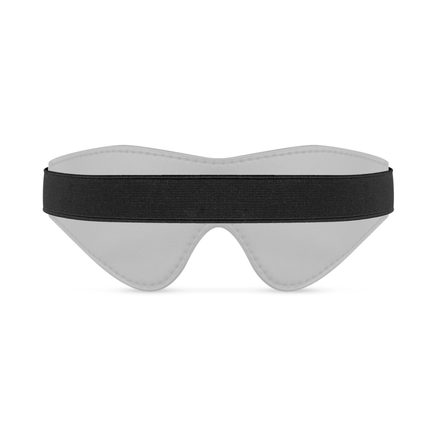 Маска Bedroom Fantasies: Faux Leather Blindfold, черная фото 2