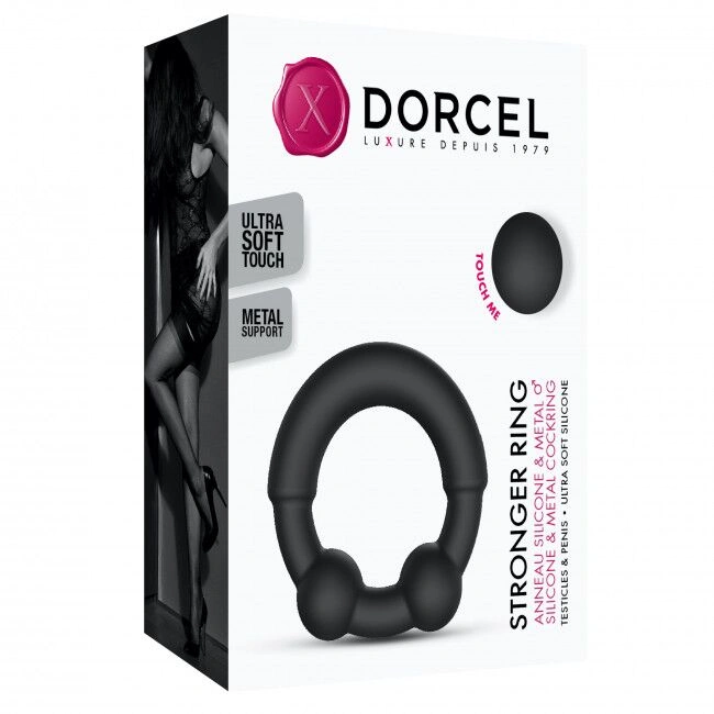 Эрекционное кольцо с металлическими вставками Dorcel STRONGER RING фото 8