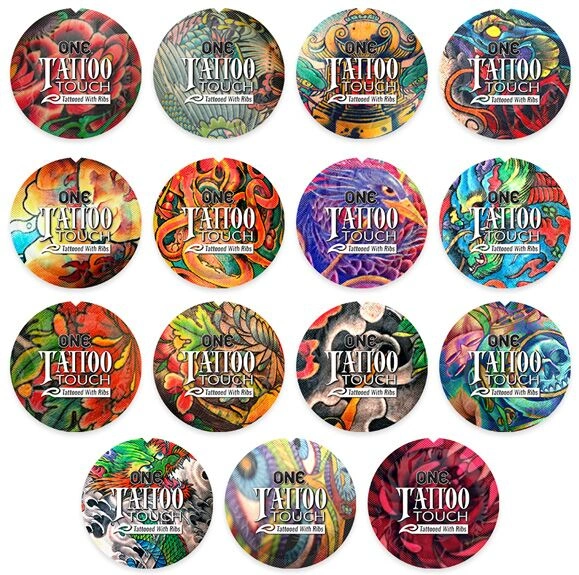 Презерватив ONE Tattoo Touch Blue, 1 шт, голубой, с рельефом в виде татуировки фото 2